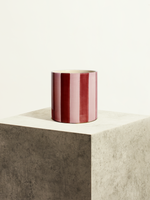 Striped Ceramic Pot - Ruby - 14 cm