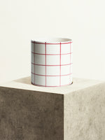Chequered Ceramic Pot - Blackcurrant Sorbet - 18 cm