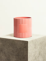 Fluted Ceramic Pot - Sorbet Pink - 18 cm