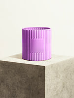 Fluted Ceramic Pot - Lilac - 18 cm