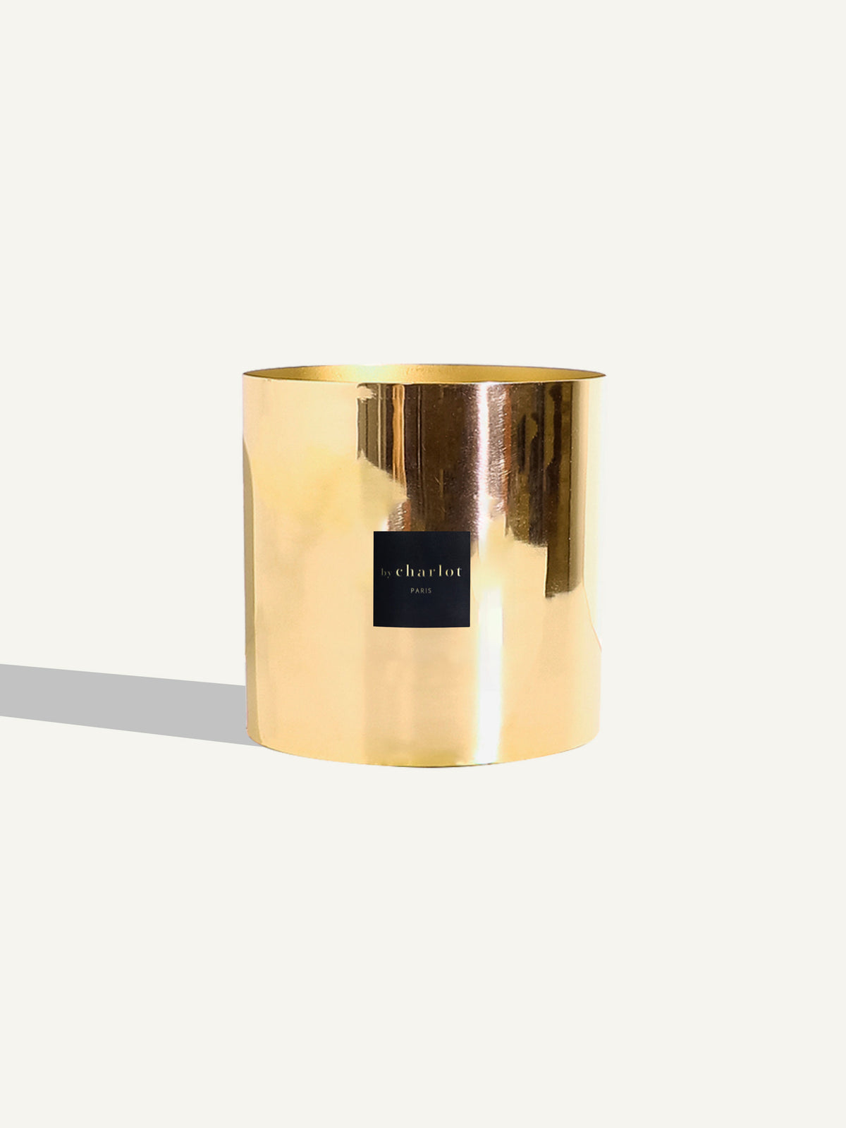 Pot en métal laiton - Or brillant - 18 cm