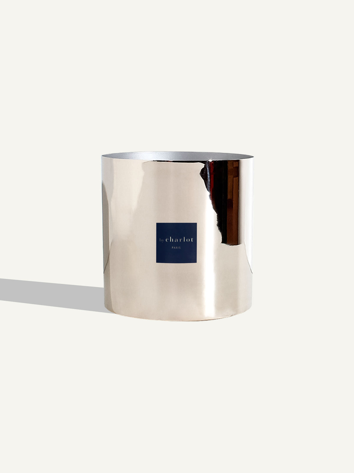 Pot en métal nickel - Argent brillant - 18 cm