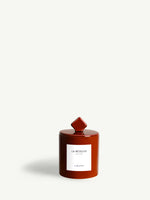Petite bougie La Rêveuse avec son couvercle, céramique terracotta