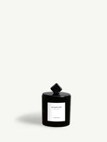 Small candle The Sophisticate with its lid, black ceramic