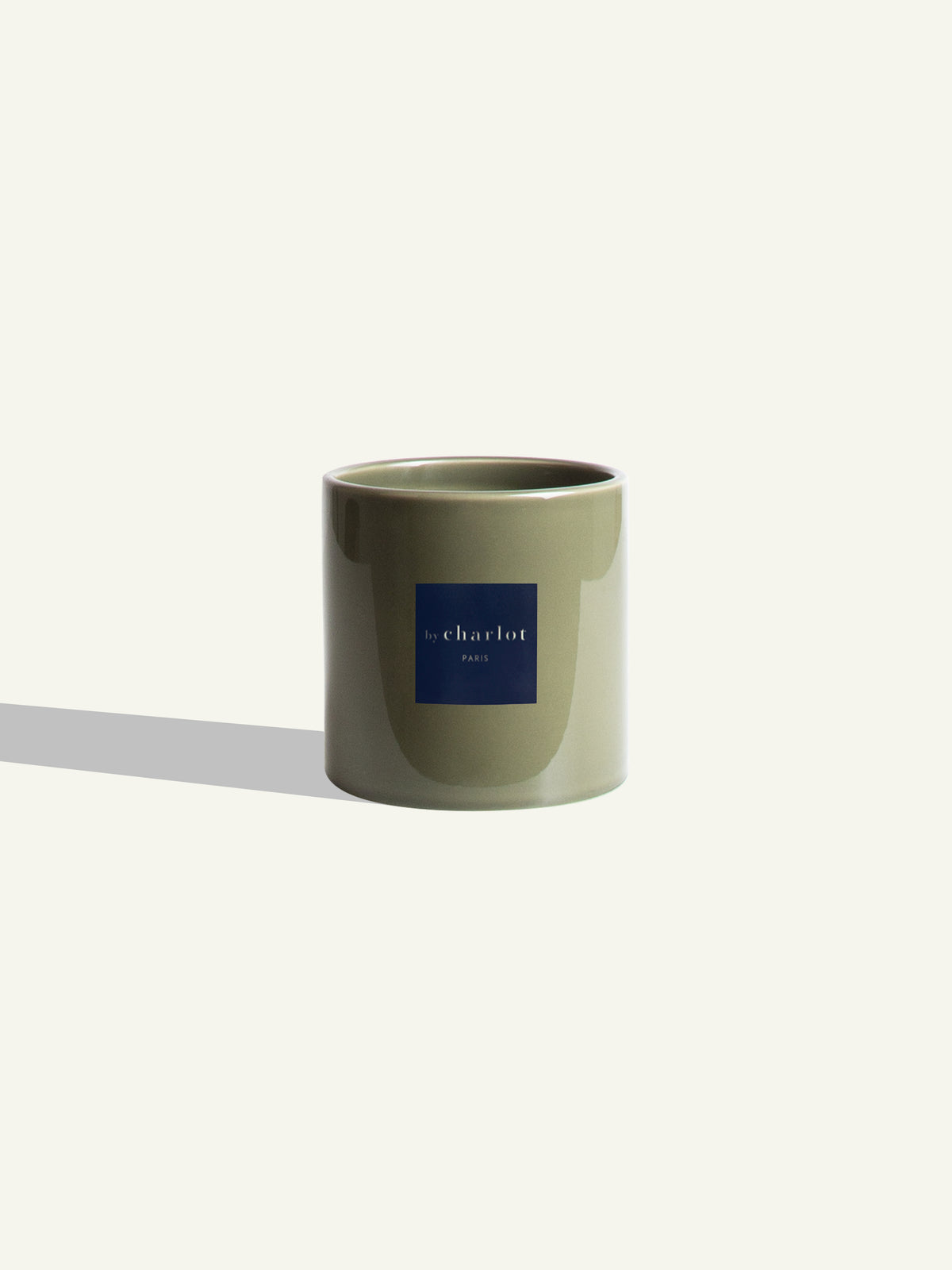 Ceramic Pot - Olive Green - 14 cm