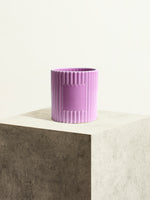 Fluted Ceramic Pot - Lilac - 14 cm