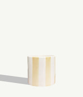 Pot en céramique rayée - Beige Sable - 18 cm