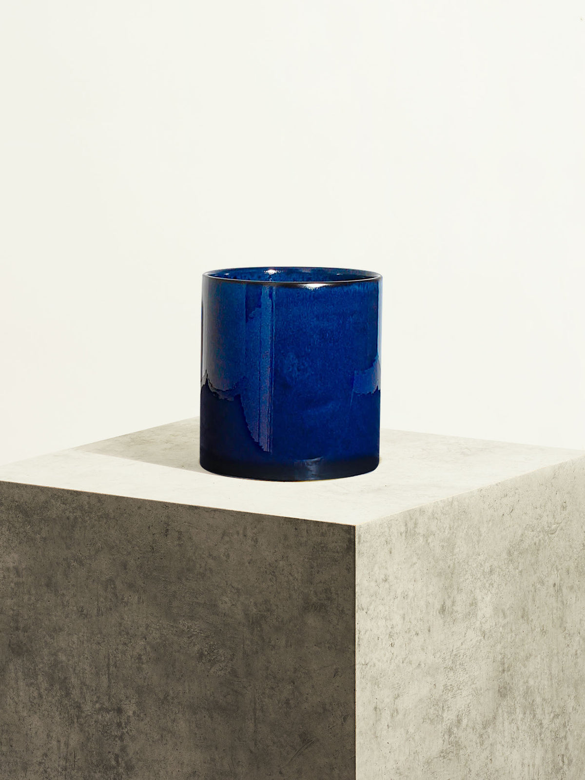 Ceramic Pot - Cobalt Blue - 14 cm