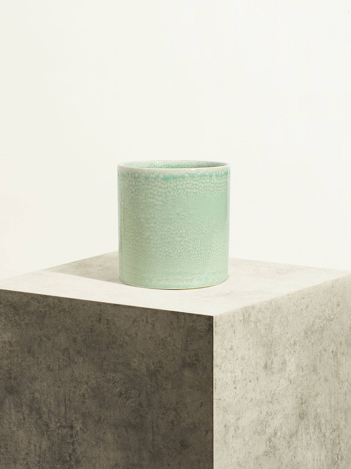 Pot en céramique - Vert d'eau - 14 cm