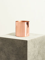 Pot en métal verni - Teinte cuivre brillant - 14 cm