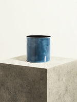 Pot en métal - Bleu agate - 14 cm