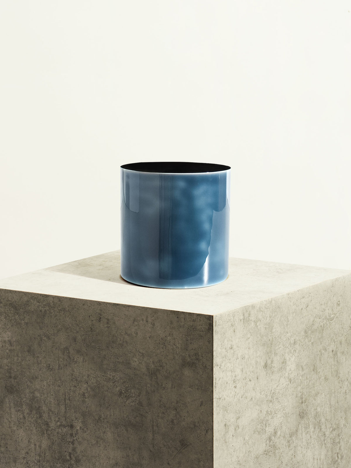 Pot en métal - Bleu agate - 14 cm